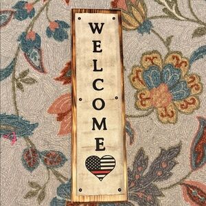 Recycled Firehose Welcome Sign